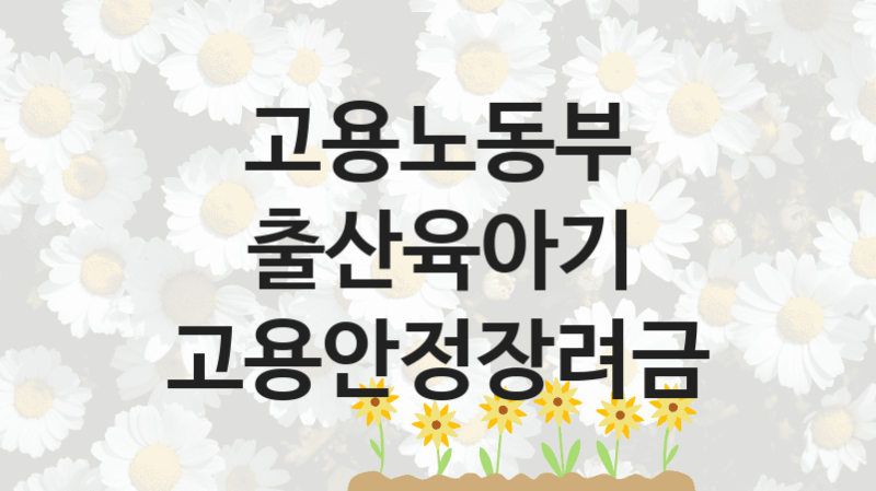 고용노동부
출산육아기 고용안정장려금