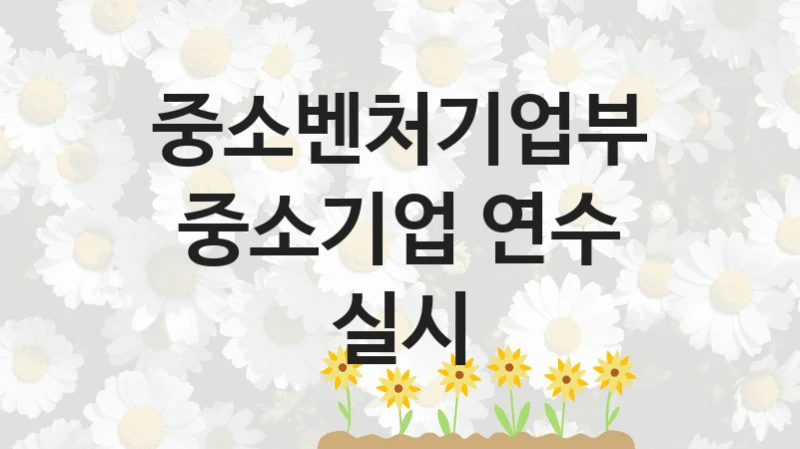 중소벤처기업부
중소기업 연수 실시