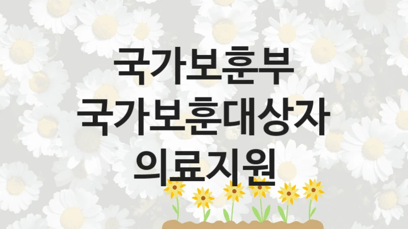 국가보훈부
국가보훈대상자 의료지원
