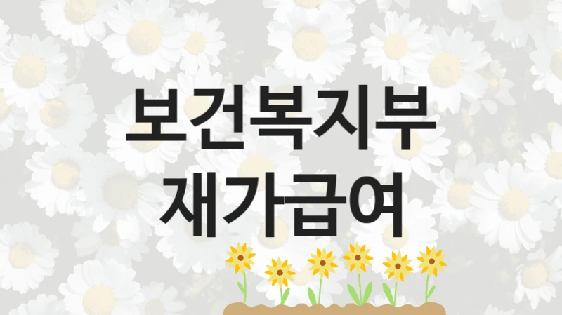 보건복지부
재가급여