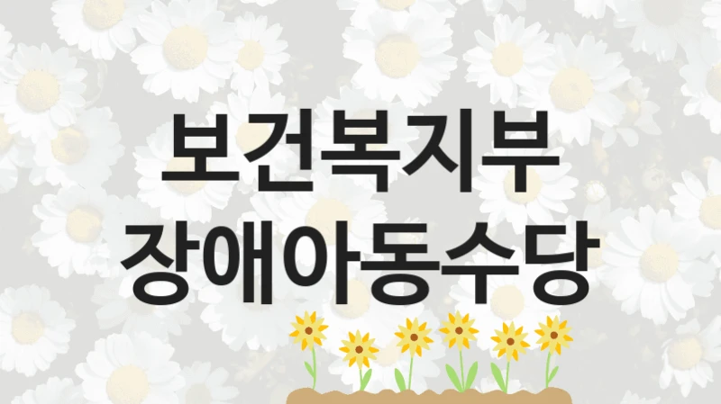 보건복지부 “장애아동수당” 복지 지원 정책 – 신청 절차 및 필요 서류