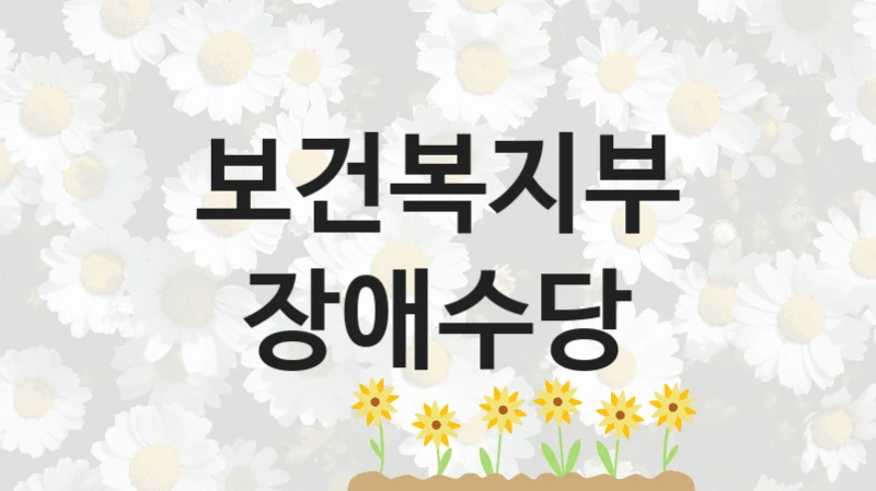 보건복지부 “장애수당” 복지 지원혜택 – 자격 조건과 구비 서류