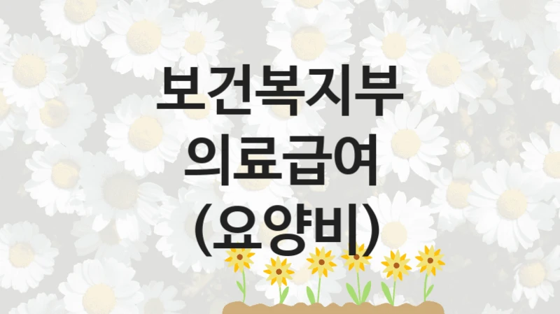 정부 지원 제도 “의료급여 (요양비)” 신청 대상 및 자격 조건 – 보건복지부