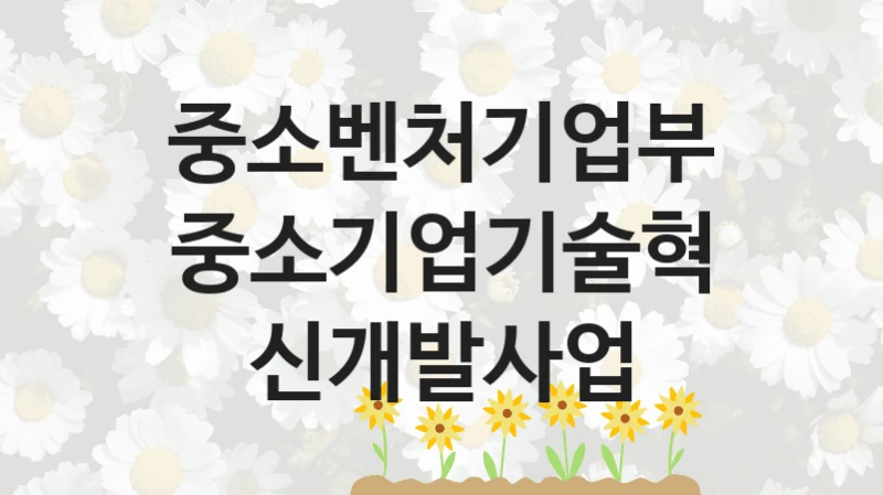 중소벤처기업부
중소기업기술혁신개발사업