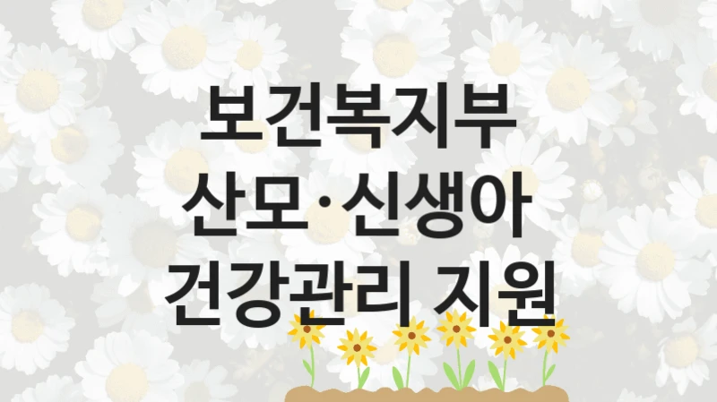 보건복지부
산모·신생아 건강관리 지원