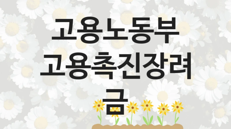 고용노동부
고용촉진장려금
