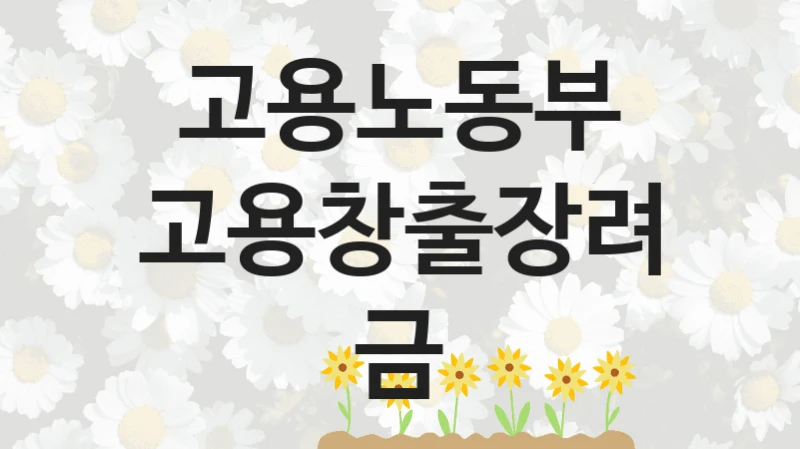 고용노동부 사회 지원 제도 “고용창출장려금” – 신청 요건과 제출 서류