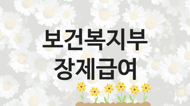 보건복지부
장제급여