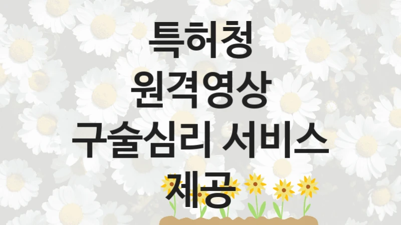 특허청
원격영상 구술심리 서비스 제공