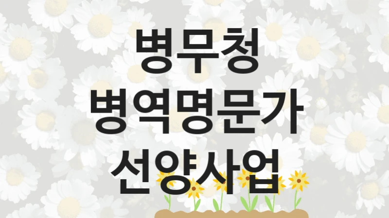 병무청
병역명문가 선양사업