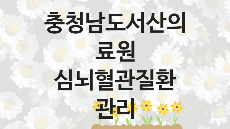 충청남도서산의료원
심뇌혈관질환 관리