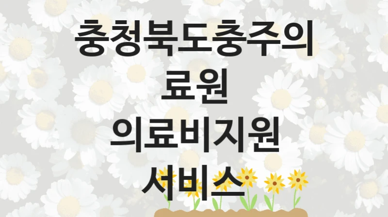 충청북도충주의료원
의료비지원 서비스