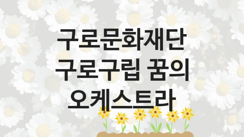 구로문화재단
구로구립 꿈의 오케스트라