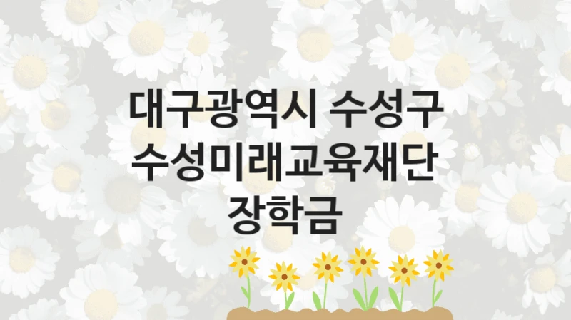 대구광역시 수성구
수성미래교육재단 장학금