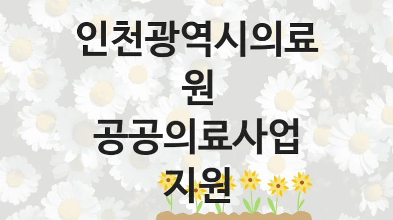 인천광역시의료원
공공의료사업 지원