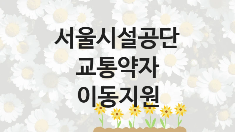 서울시설공단
교통약자 이동지원