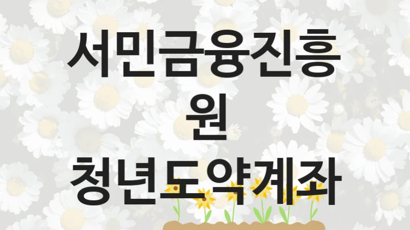 서민금융진흥원 “청년도약계좌” 복지 지원혜택 – 신청 방법과 구비 서류