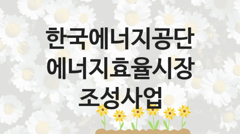 한국에너지공단
에너지효율시장 조성사업