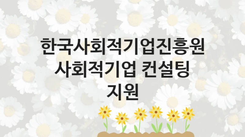 한국사회적기업진흥원
사회적기업 컨설팅 지원