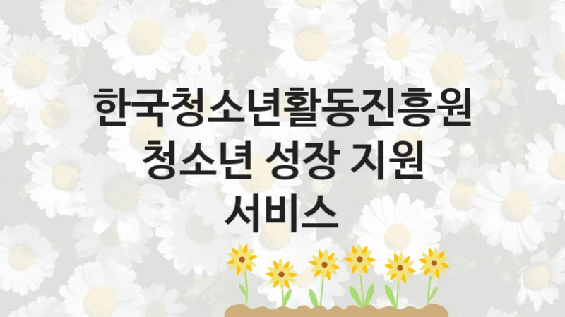 한국청소년활동진흥원 “청소년 성장 지원 서비스” 복지 지원혜택 – 자격 조건과 구비 서류