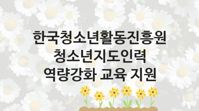 한국청소년활동진흥원
청소년지도인력 역량강화 교육 지원