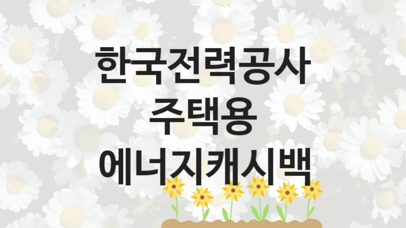 한국전력공사
주택용 에너지캐시백