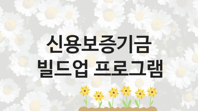 빌드업 프로그램 신청 가이드 – 신용보증기금 복지 지원 방법 및 필수 요건 안내