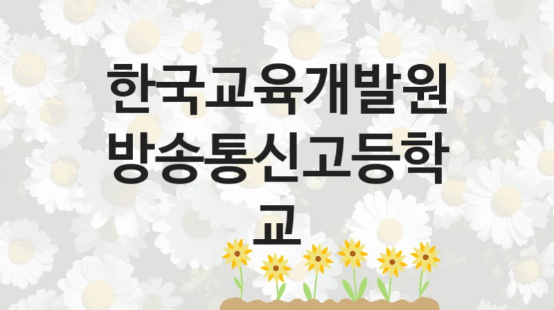 한국교육개발원
방송통신고등학교
