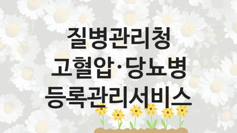질병관리청
고혈압·당뇨병 등록관리서비스