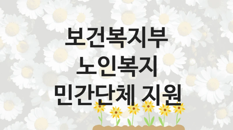 국가 지원 혜택 “노인복지 민간단체 지원” – 보건복지부 자격 요건과 신청 방법