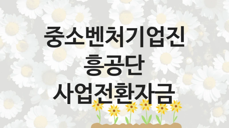중소벤처기업진흥공단
사업전환자금