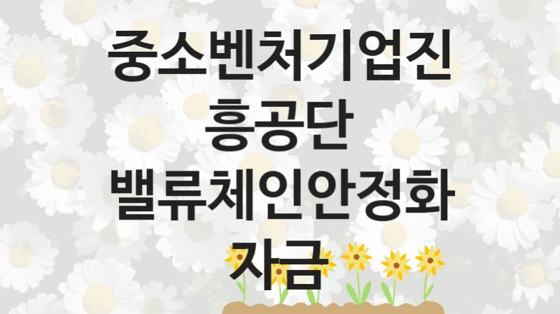 중소벤처기업진흥공단
밸류체인안정화자금