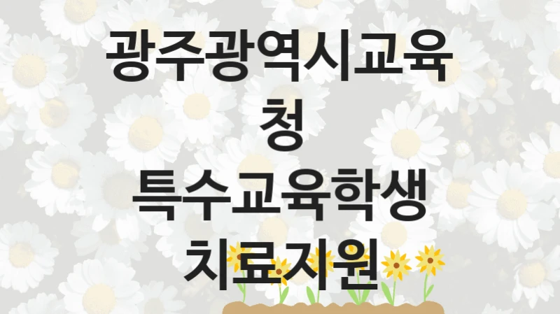 광주광역시교육청
특수교육학생 치료지원