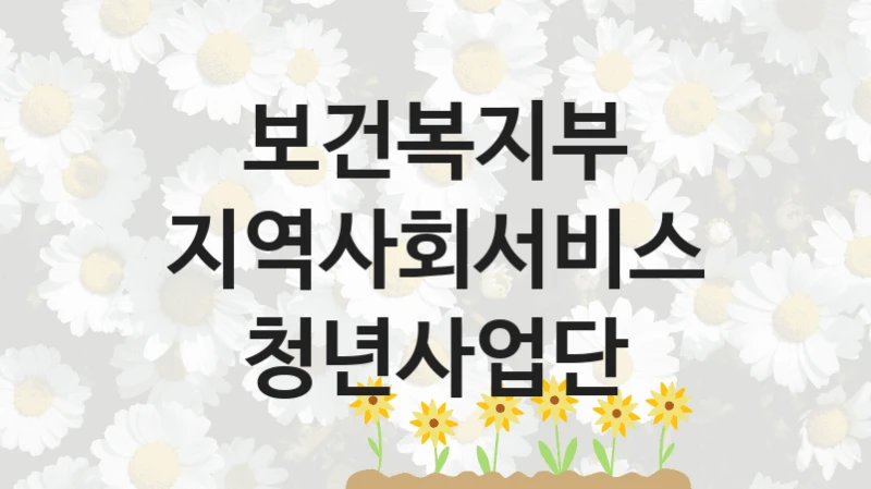 지역사회서비스 청년사업단 신청 가이드 – 보건복지부 복지 지원 방법 및 필수 요건 안내