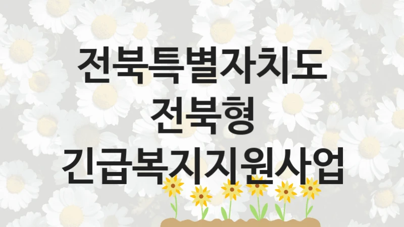 전북특별자치도
전북형 긴급복지지원사업