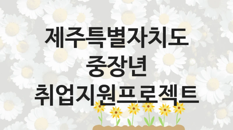 제주특별자치도 공공 복지 혜택 “중장년 취업지원프로젝트” – 신청 요건과 제출 서류