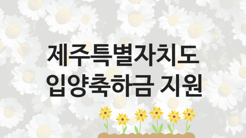 제주특별자치도
입양축하금 지원