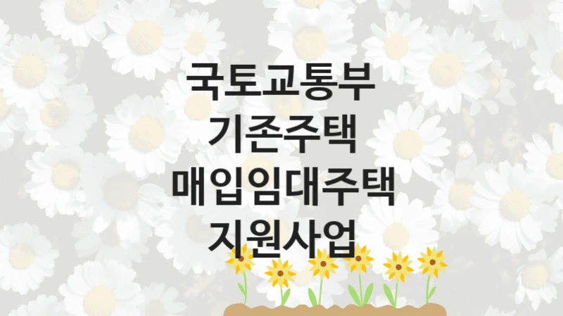 국토교통부
기존주택 매입임대주택 지원사업