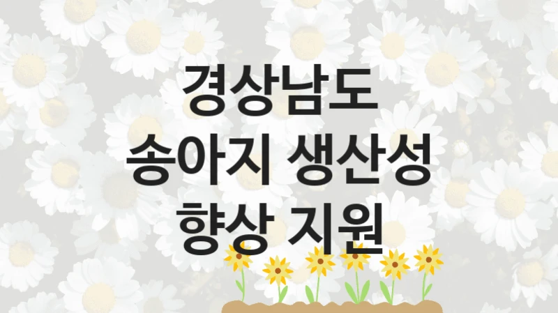 경상남도 사회 지원 제도 “송아지 생산성 향상 지원” – 신청 요건과 제출 서류