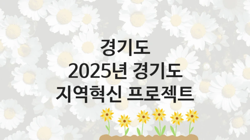경기도
2025년 경기도 지역혁신 프로젝트