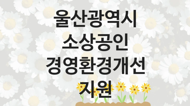 울산광역시
소상공인 경영환경개선 지원