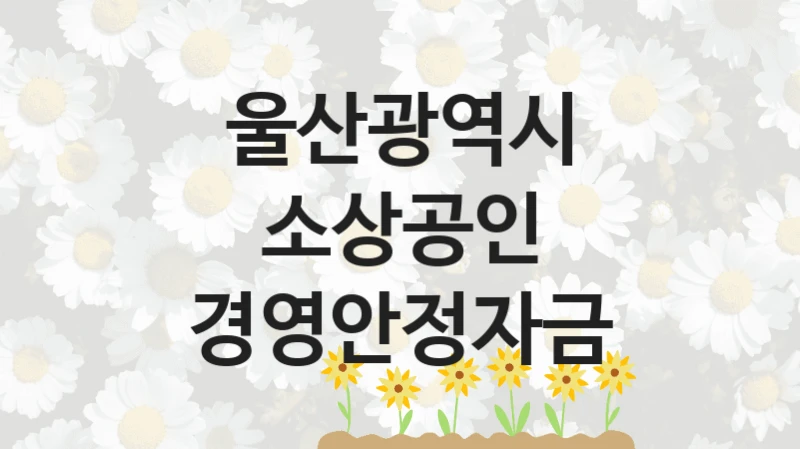울산광역시
소상공인 경영안정자금