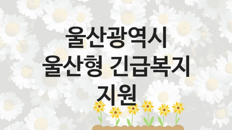 울산광역시
울산형 긴급복지 지원