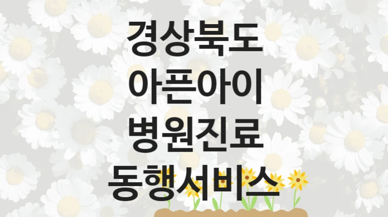 “아픈아이 병원진료 동행서비스” 경상북도 복지지원 혜택 – 일정과 신청 방법