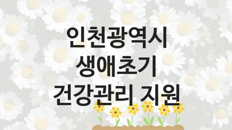 인천광역시 “생애초기 건강관리 지원” 신청 주요 정보 – 접수 마감일과 신청 절차