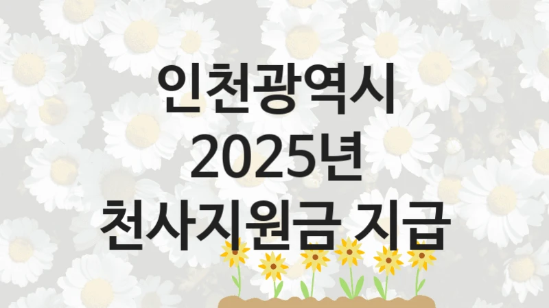 인천광역시
2025년 천사지원금 지급