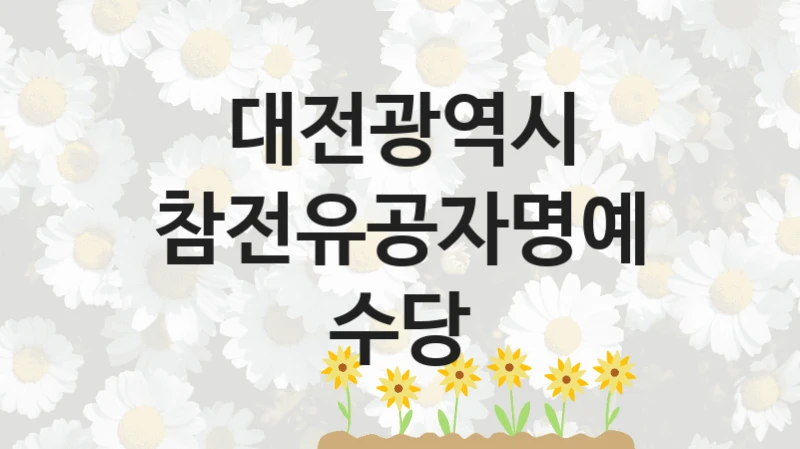 대전광역시
참전유공자명예수당