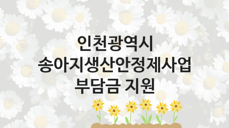 국가 지원 혜택 “송아지생산안정제사업 부담금 지원” – 인천광역시 신청 대상 및 제출 서류