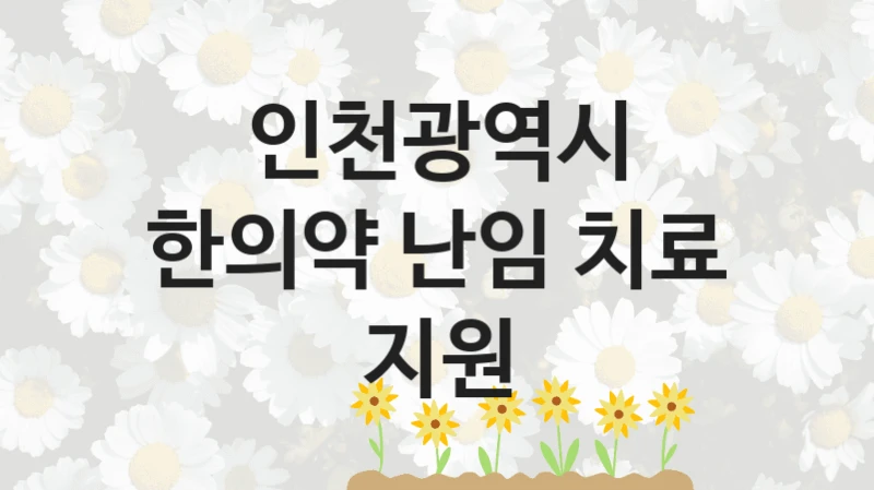 인천광역시
한의약 난임 치료 지원