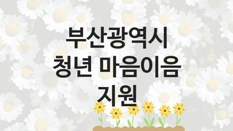 부산광역시
청년 마음이음 지원